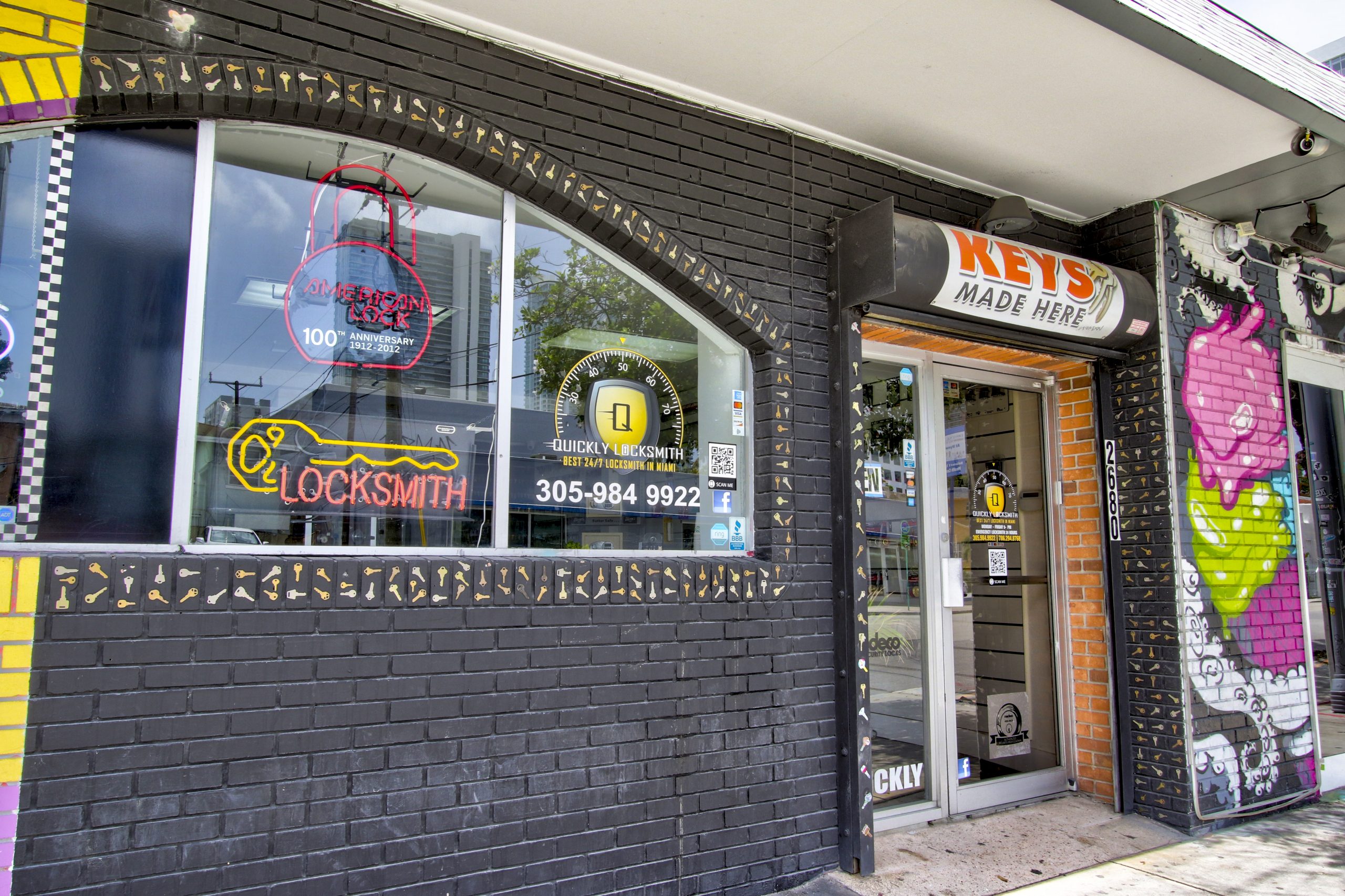 Quickly Locksmith Miami main locksmith store in Midtown Miami Fl 2680 NE 2nd Ave, Miami, FL 33137