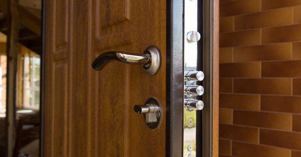 New steel three bolt door lock after installation made by our Quickly locksmiths technicians