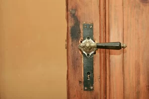 an old door locks at home