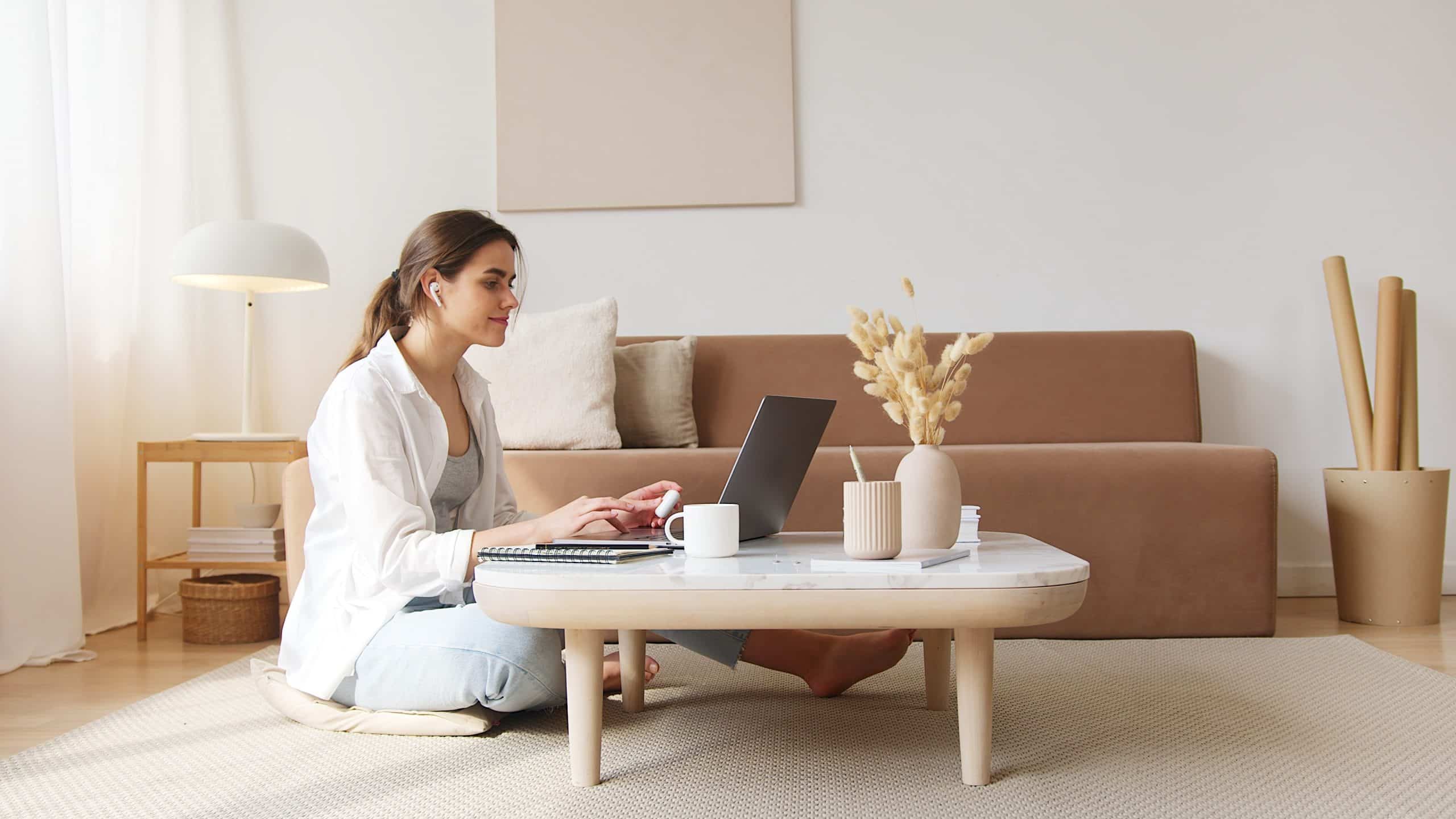 woman with her laptop