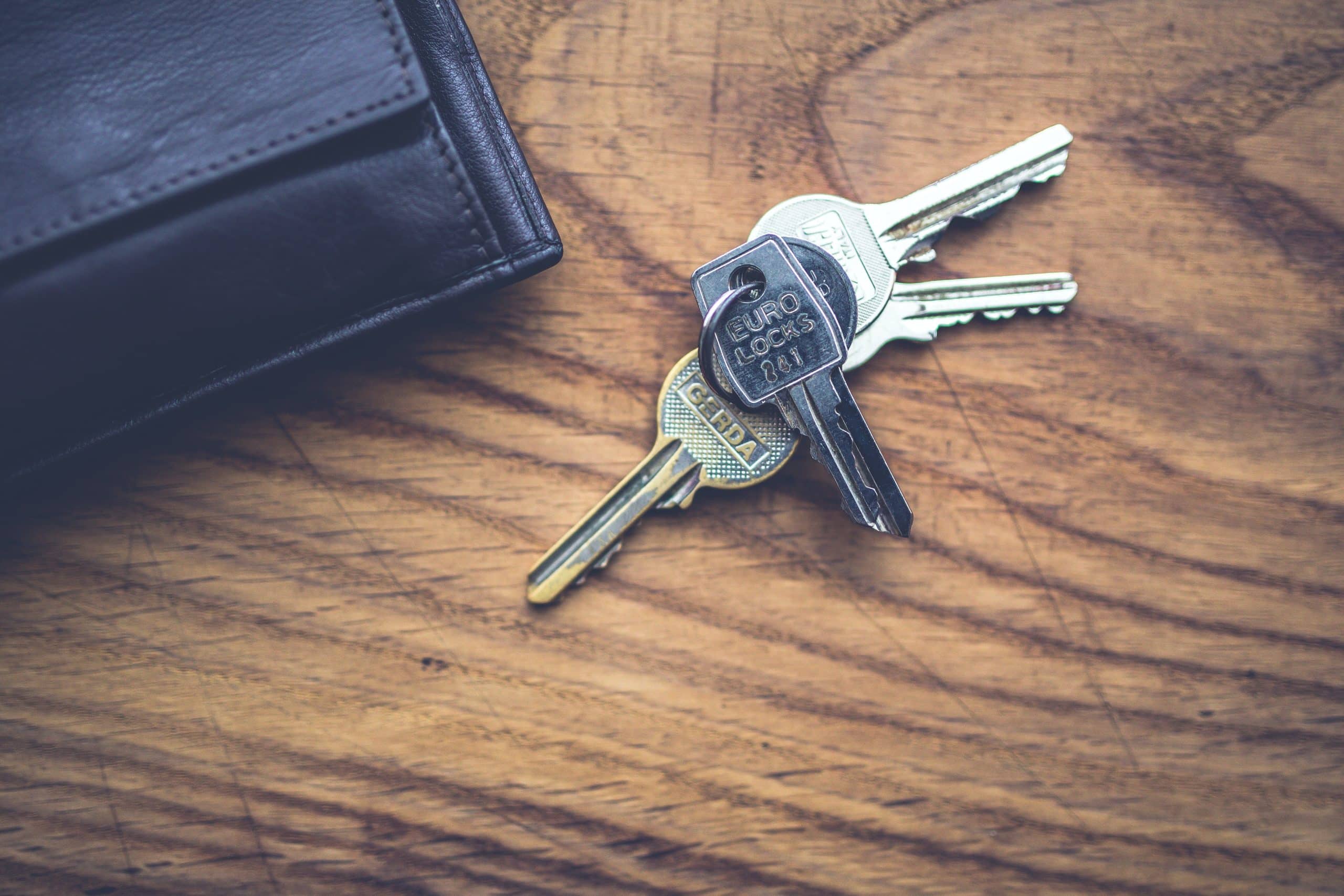 keys for doors on close up look