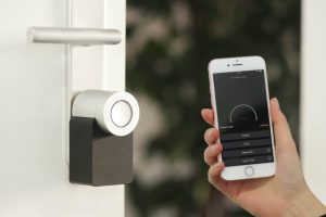 a smart lock used to protect homes from the thieves